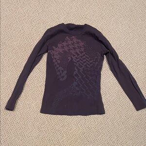 Purple Long Sleeve Girls Horse Shirt